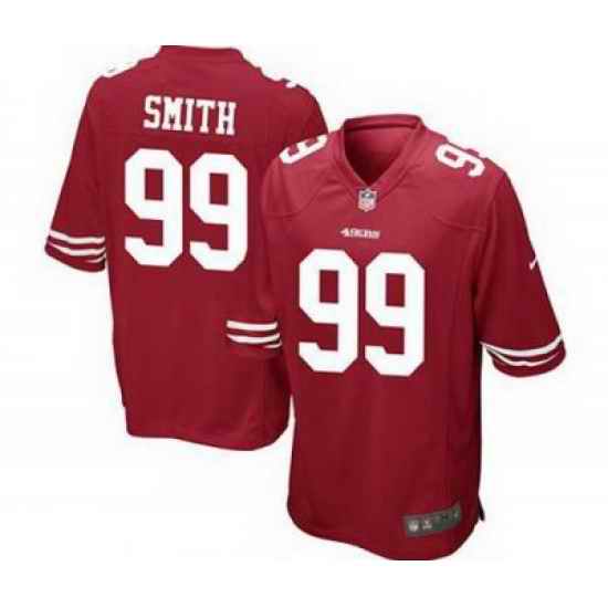 Youth Nike San Francisco 49ers 99# Aldon Smith Game Red Color Jersey (S-XL)
